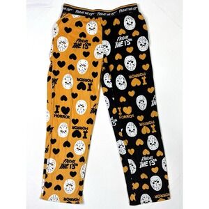Friday the 13th Jason Voorhees Pants Women's Medium Lounge Sleepwear Orange